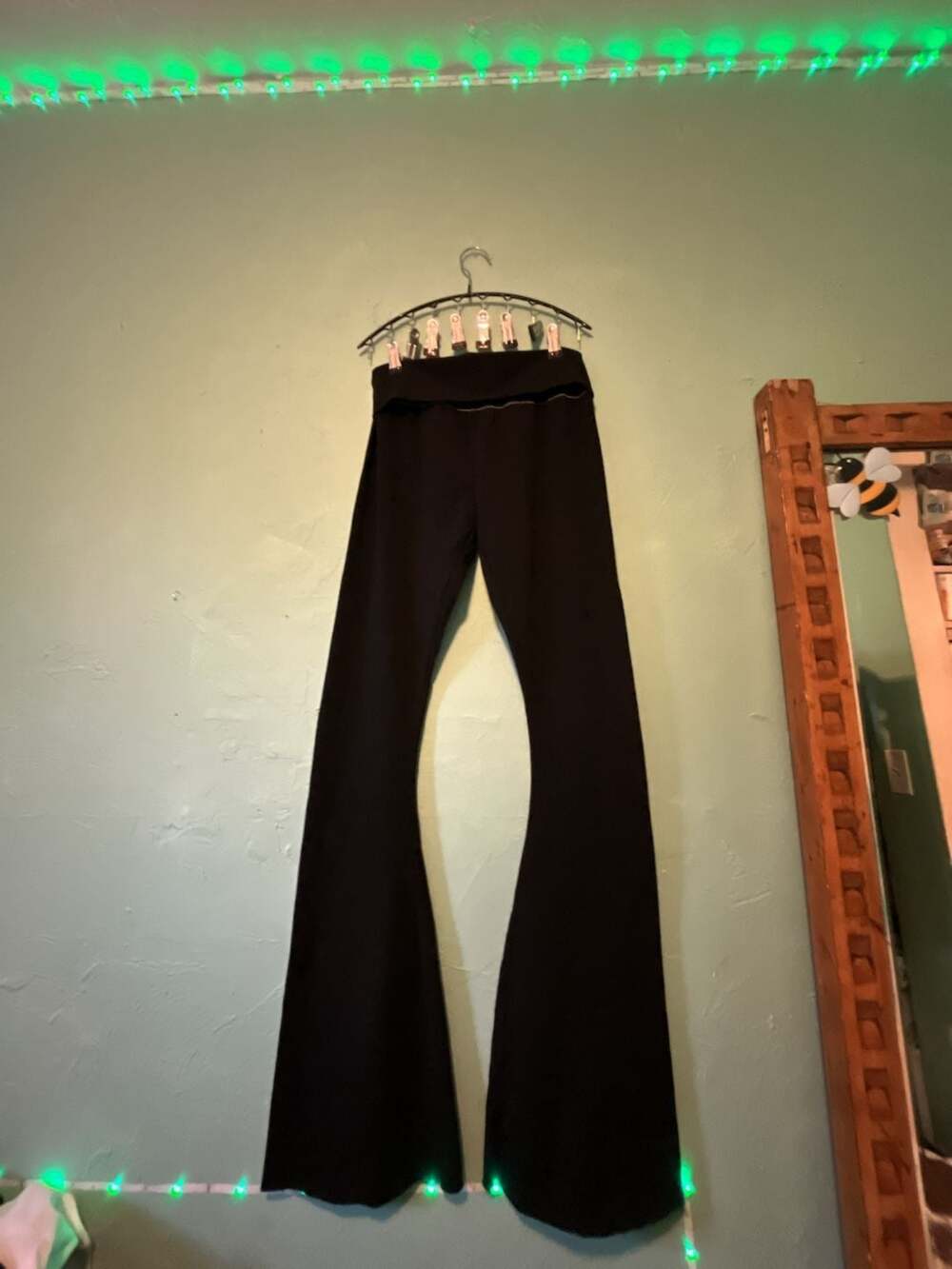 True Religion Section Eva Fold-over Waist Flare Yoga Pants
